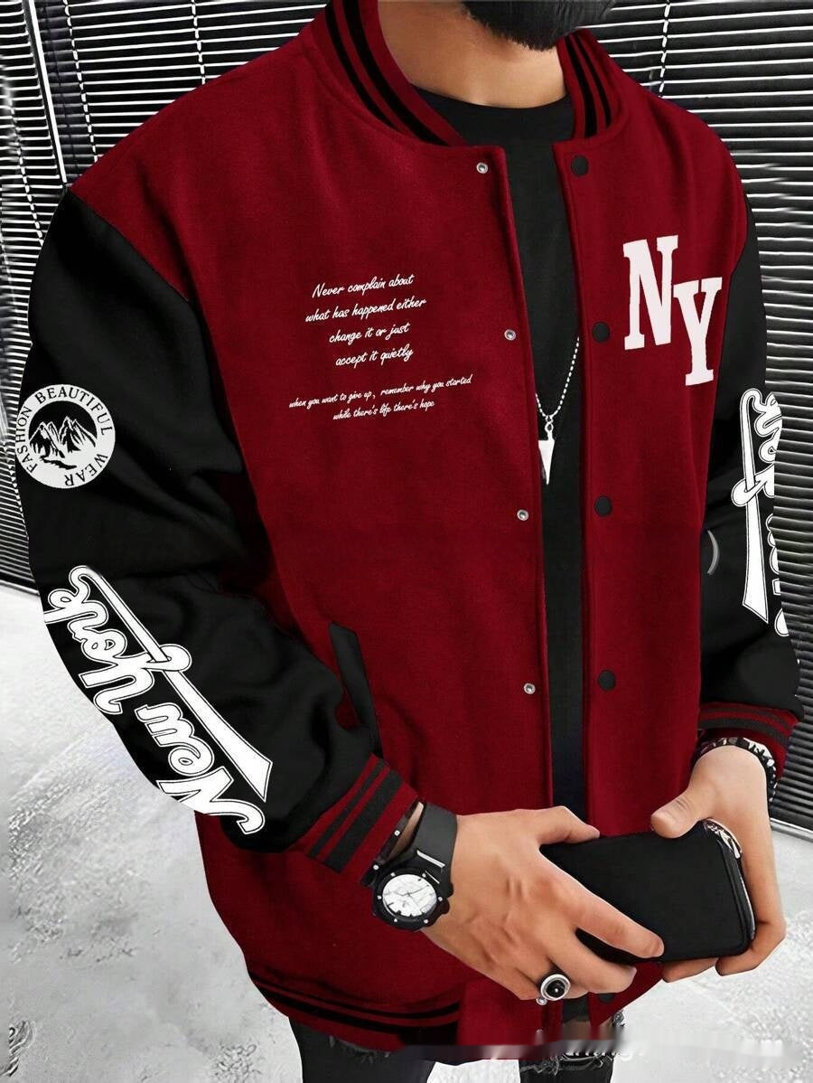 Men's Cardigan Baseball Jacket