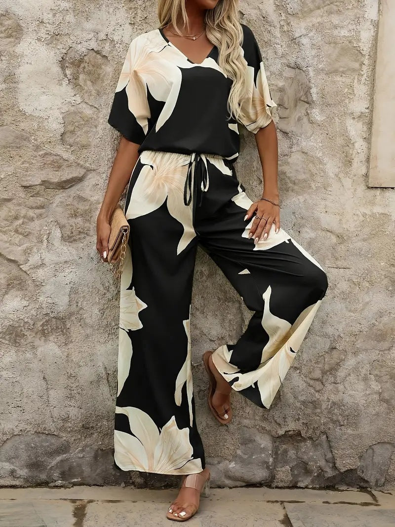 Printed Fashion Polyester Women's Suit
