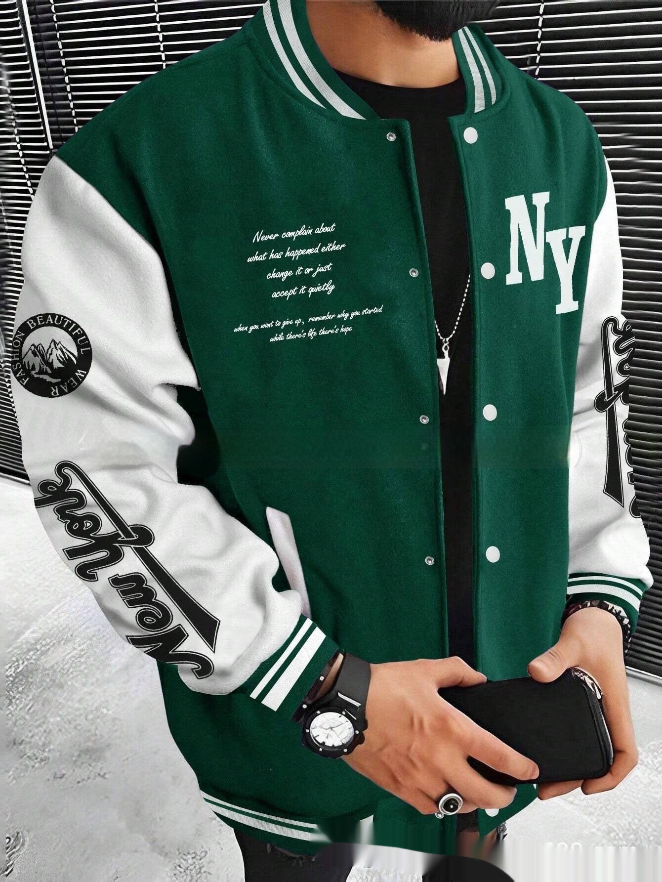 Men's Cardigan Baseball Jacket