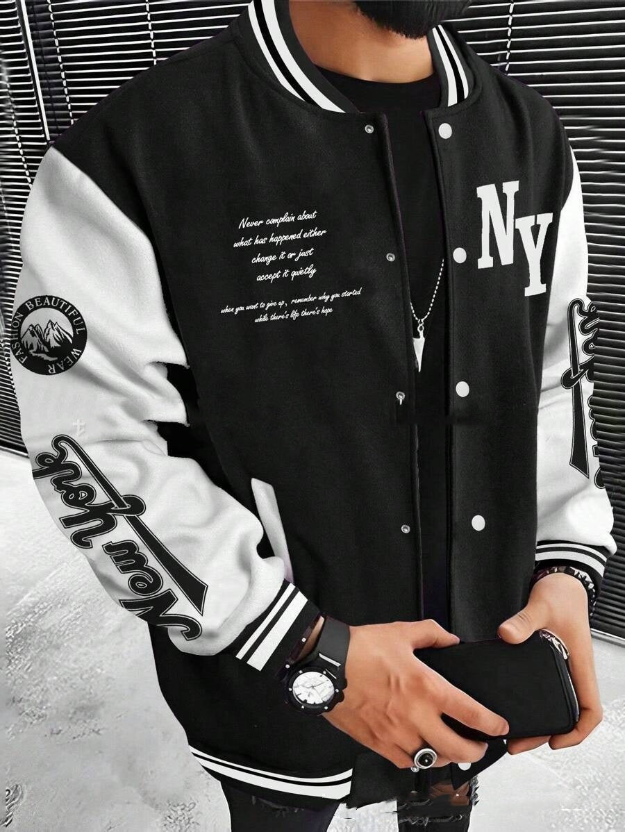 Men's Cardigan Baseball Jacket