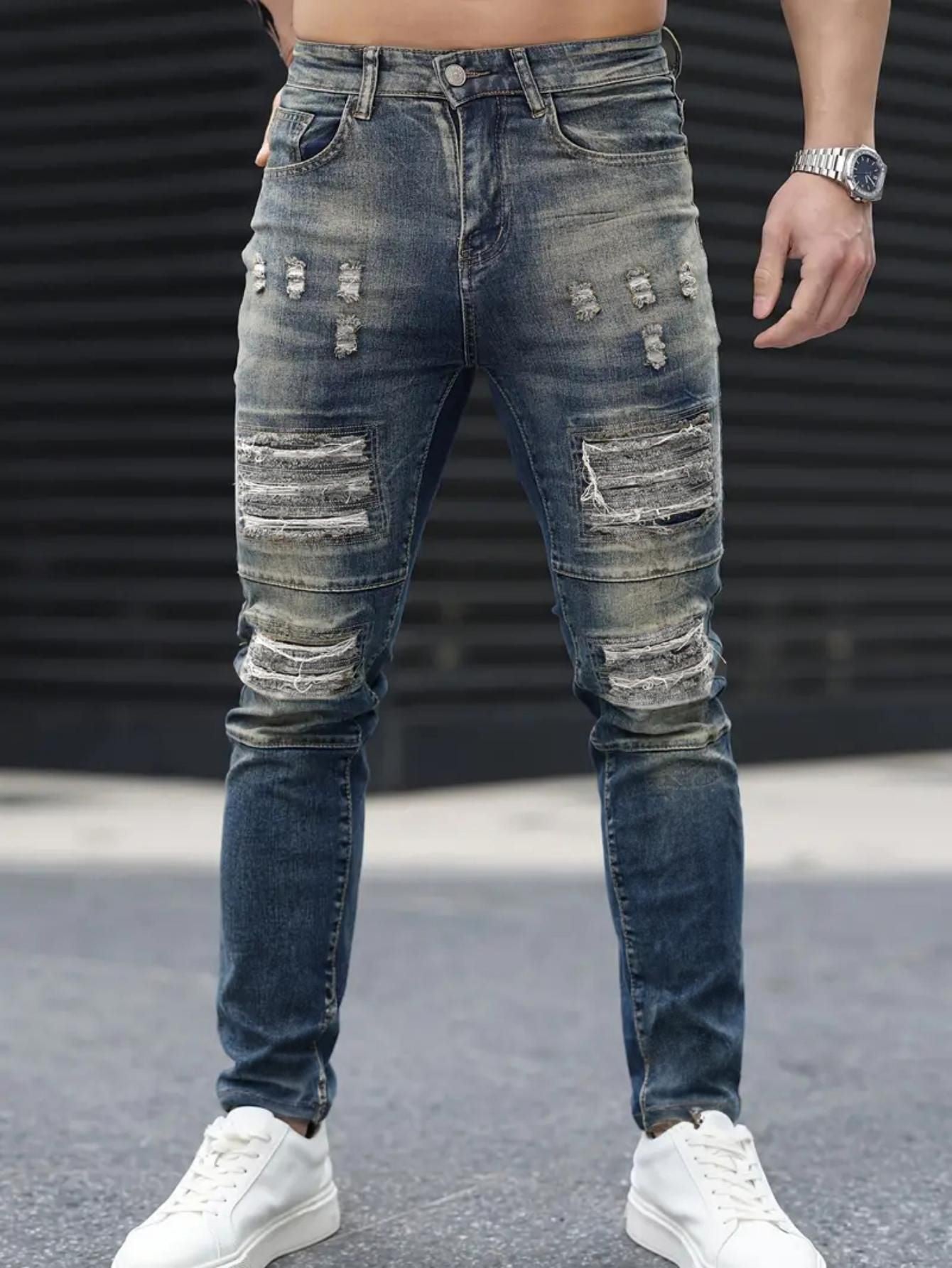 Men's Ripped Cool High Street Denim Pants