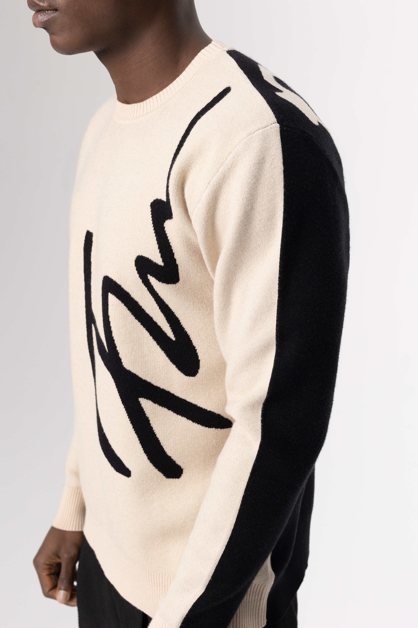 Men's Jacquard Fine Knit Sweater