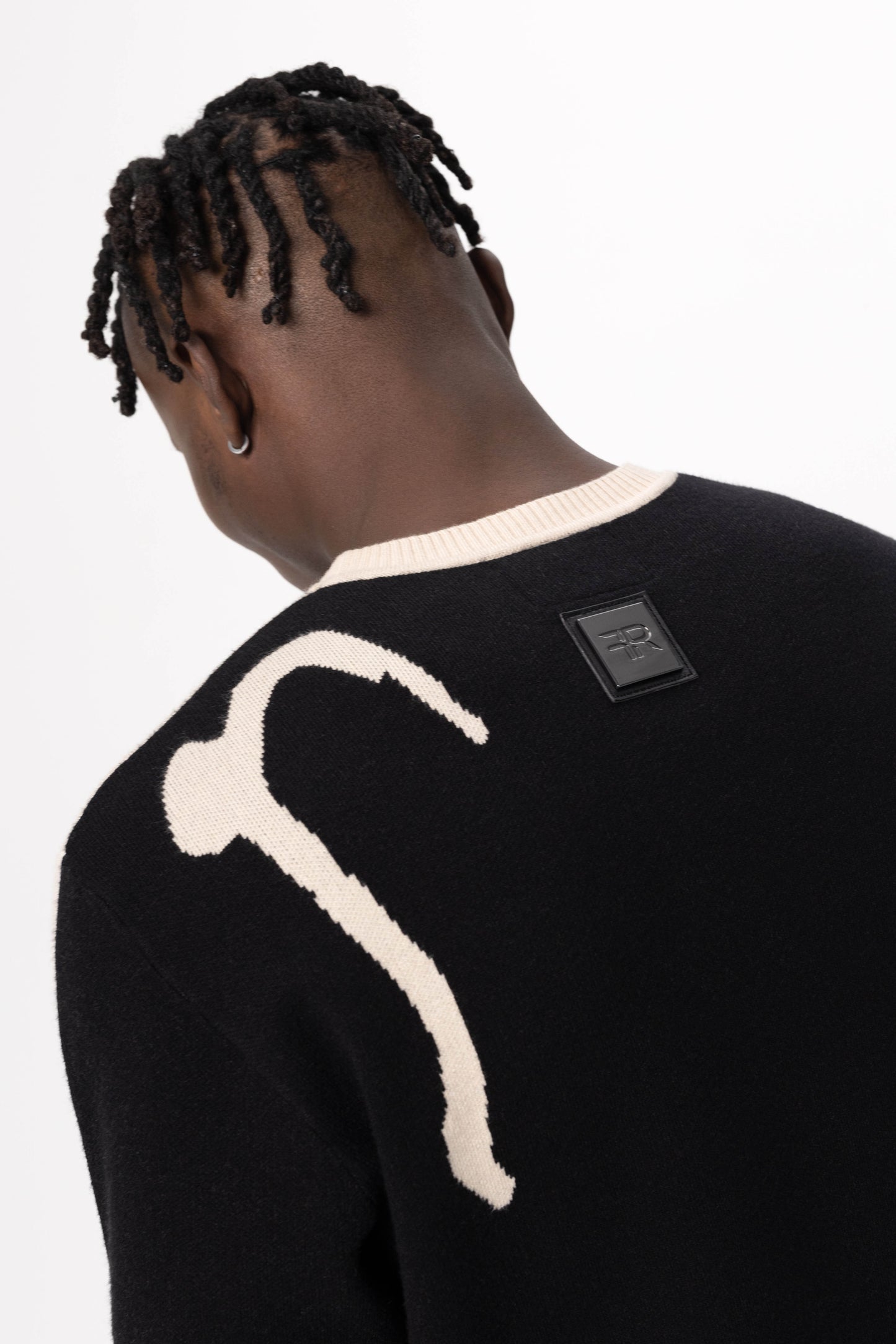 Men's Jacquard Fine Knit Sweater