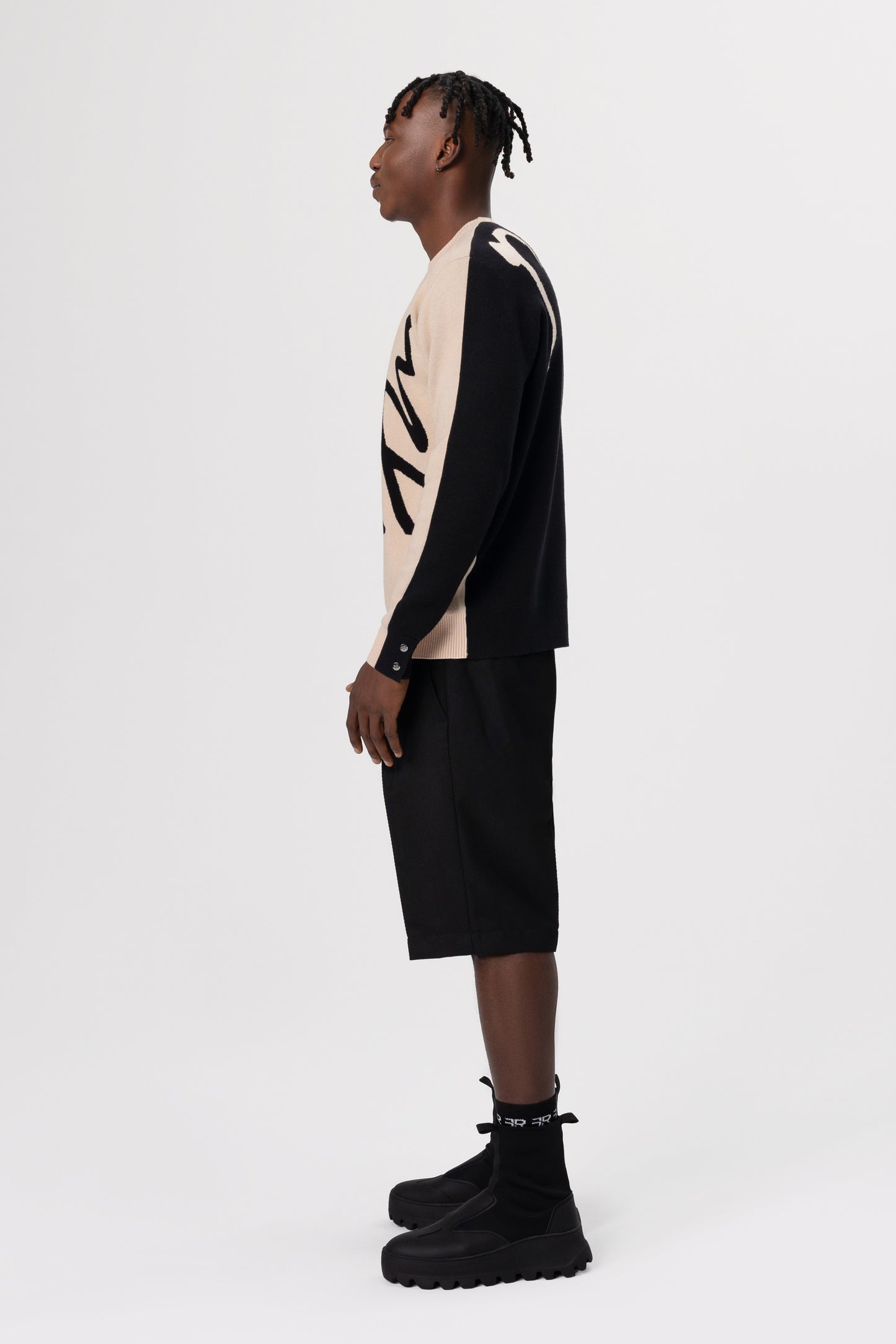 Men's Jacquard Fine Knit Sweater