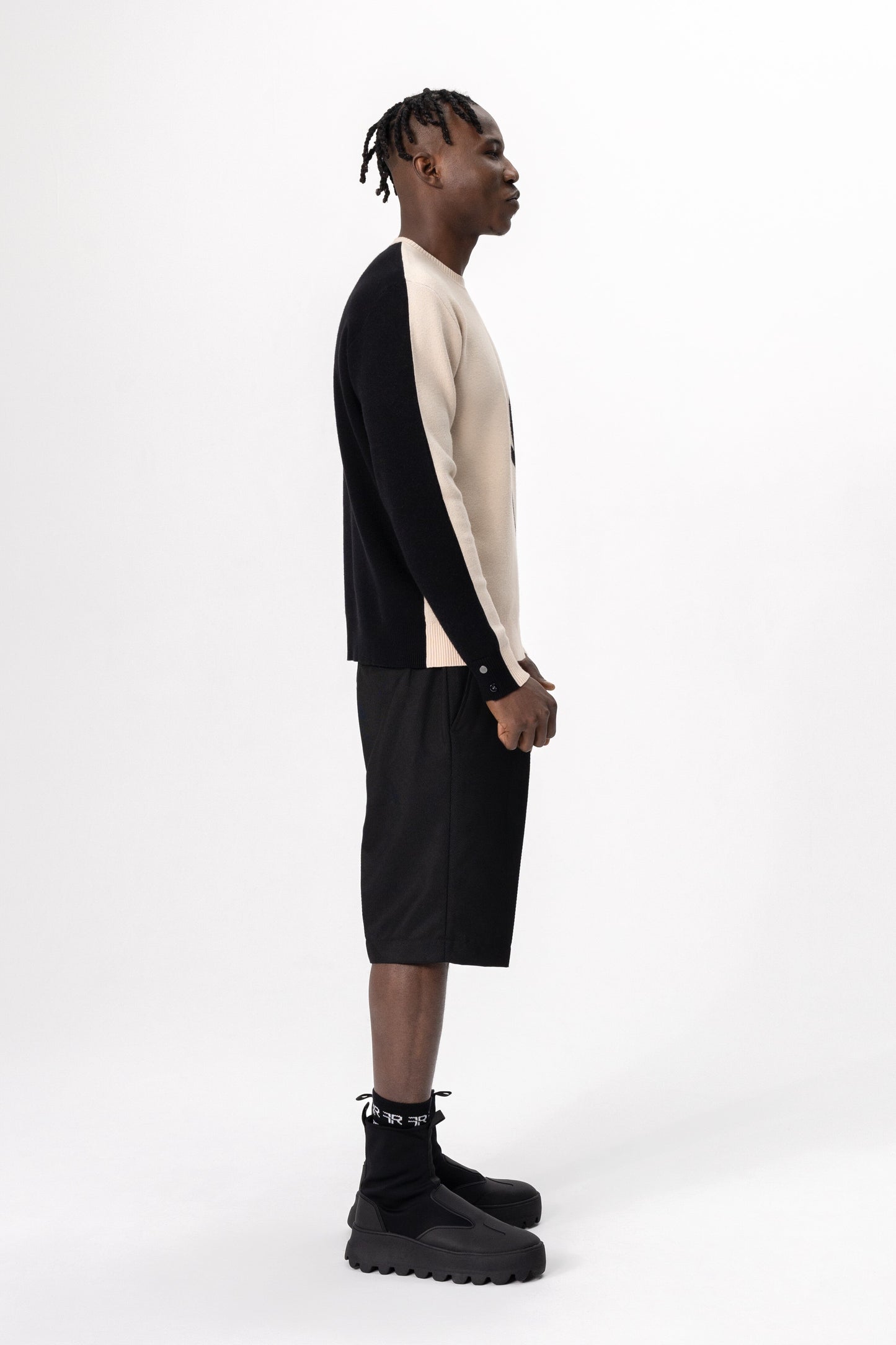 Men's Jacquard Fine Knit Sweater