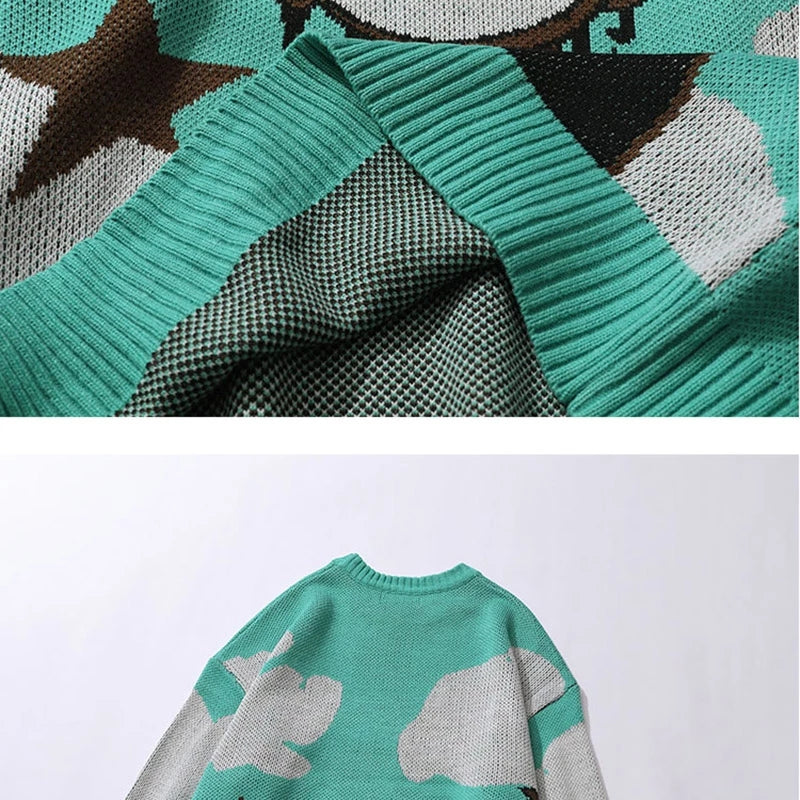 Cartoon Anime Oversized Sweater