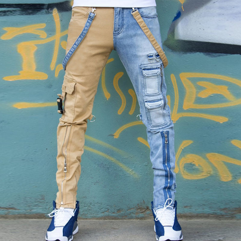 Men's Denim Stacked Ripped Pants