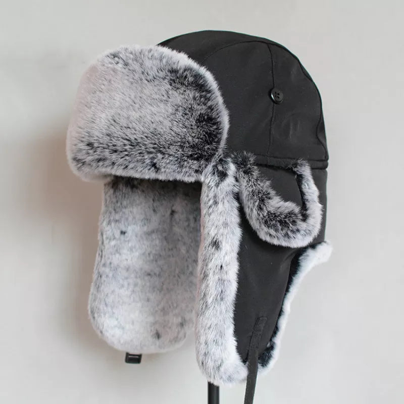Winter Bomber Hat for Men Faux Fur