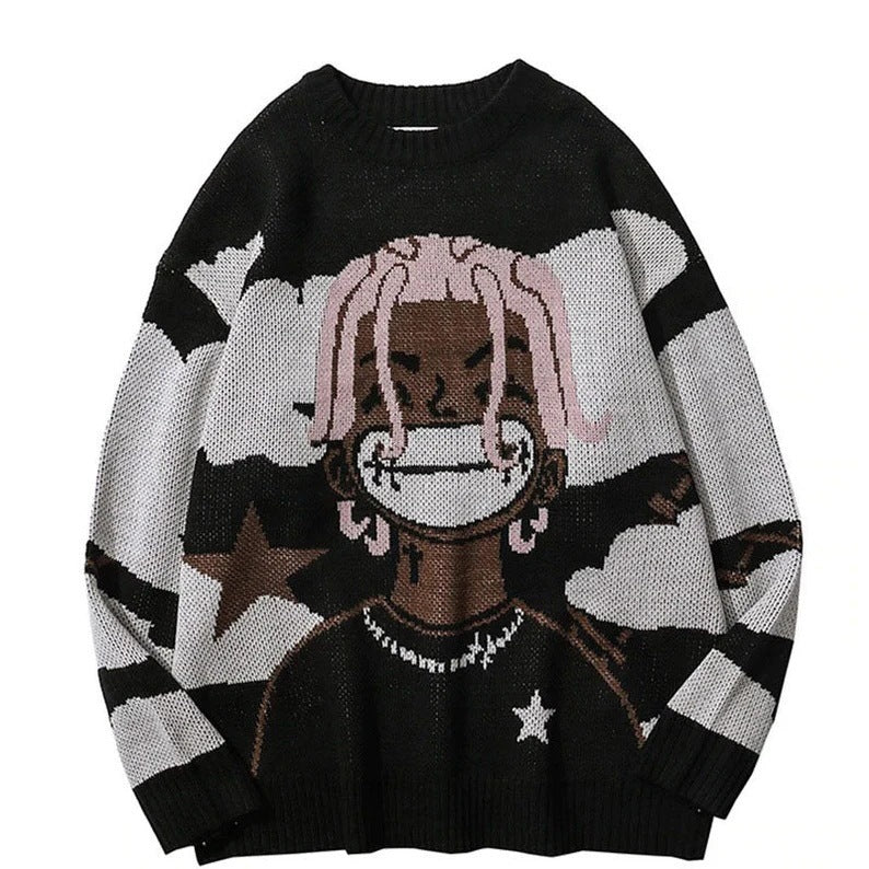 Cartoon Anime Oversized Sweater