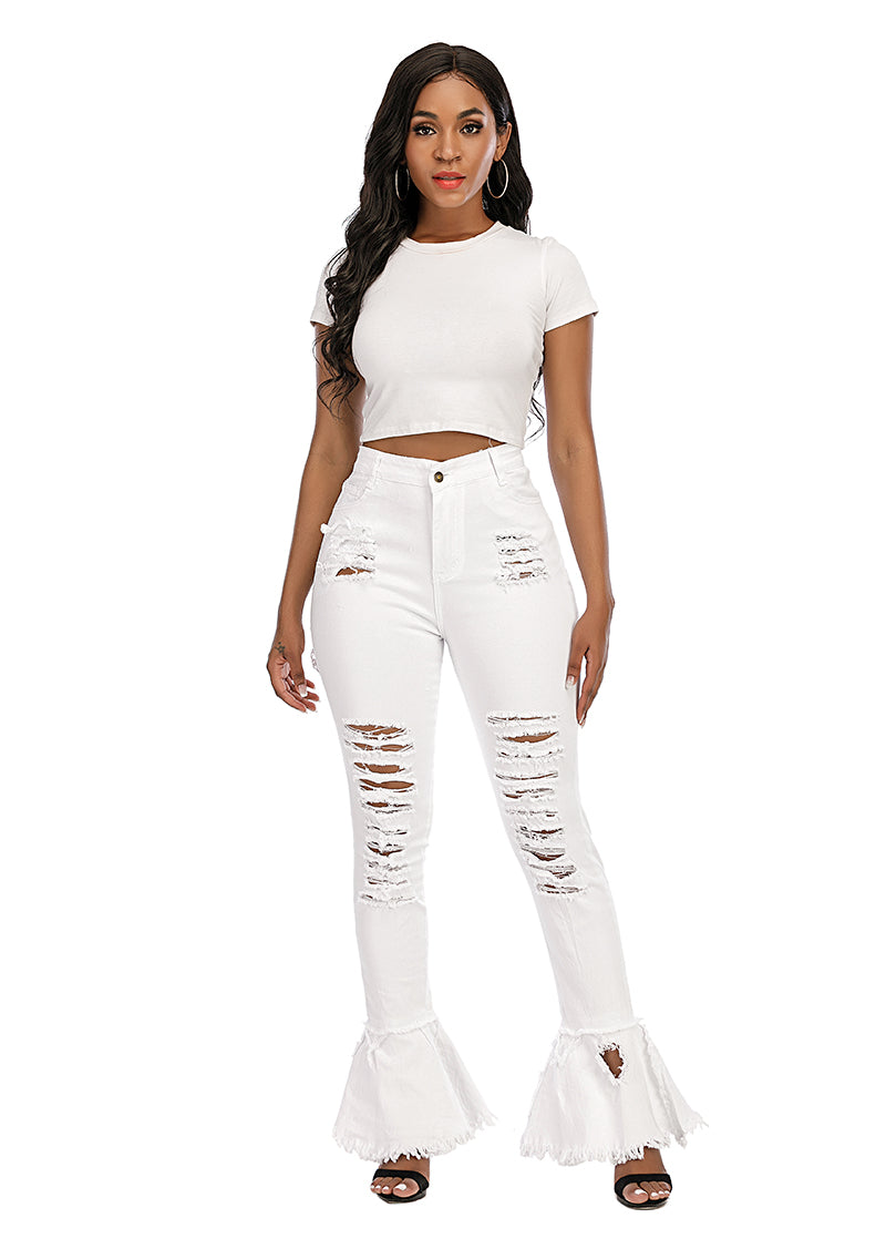 Women's Bell Bottom Slim Fit Oversized Stretch Jeans