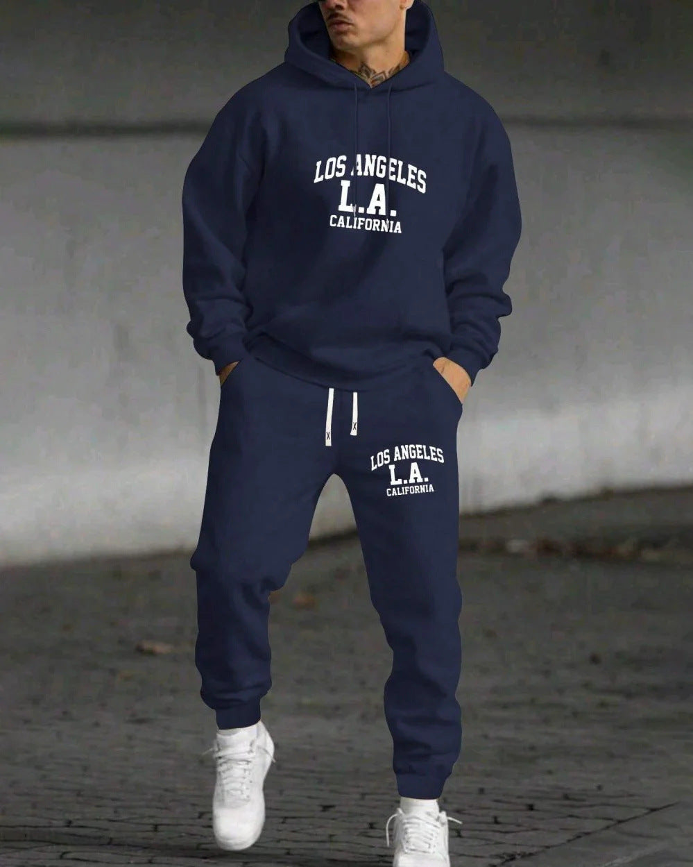 Men's Casual Hooded Sweatshirt and Sweatpants