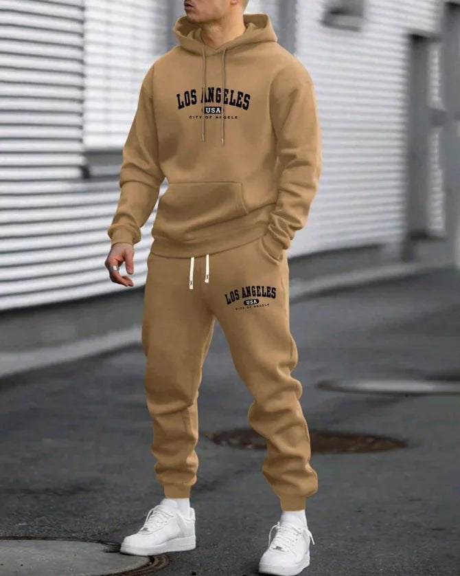 Men's Casual Hooded Sweatshirt and Sweatpants