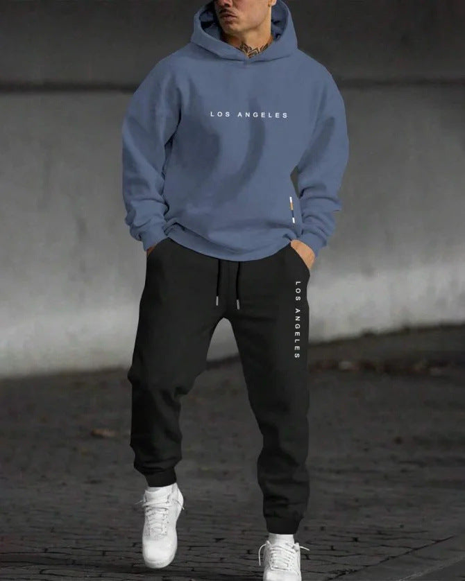 Men's Casual Hooded Sweatshirt and Sweatpants