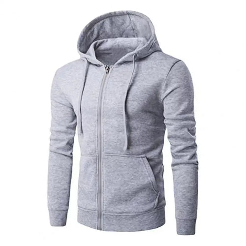 Men Long Sleeve Jacket Hoodie Jacket with Zipper