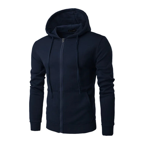 Men Long Sleeve Jacket Hoodie Jacket with Zipper