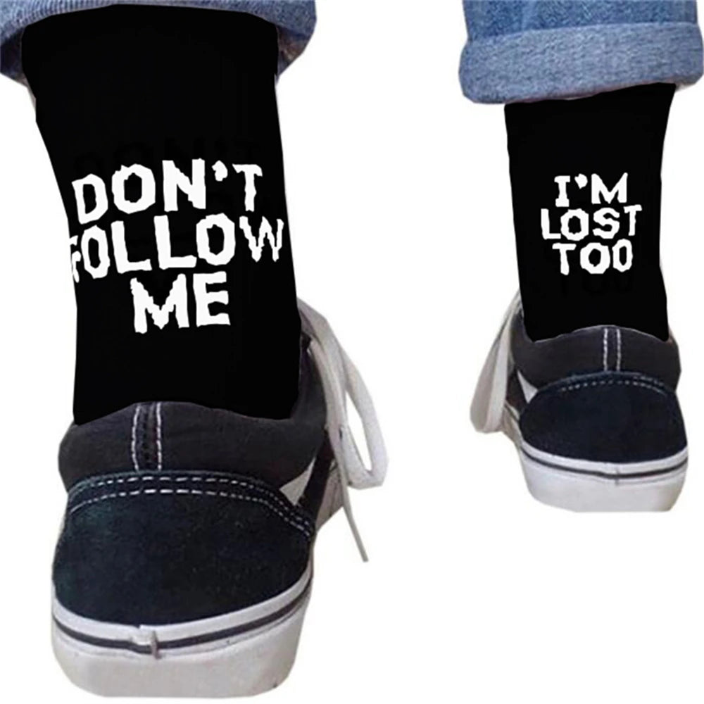 Men's Humor Word Printed Socks