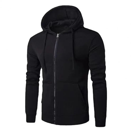Men Long Sleeve Jacket Hoodie Jacket with Zipper