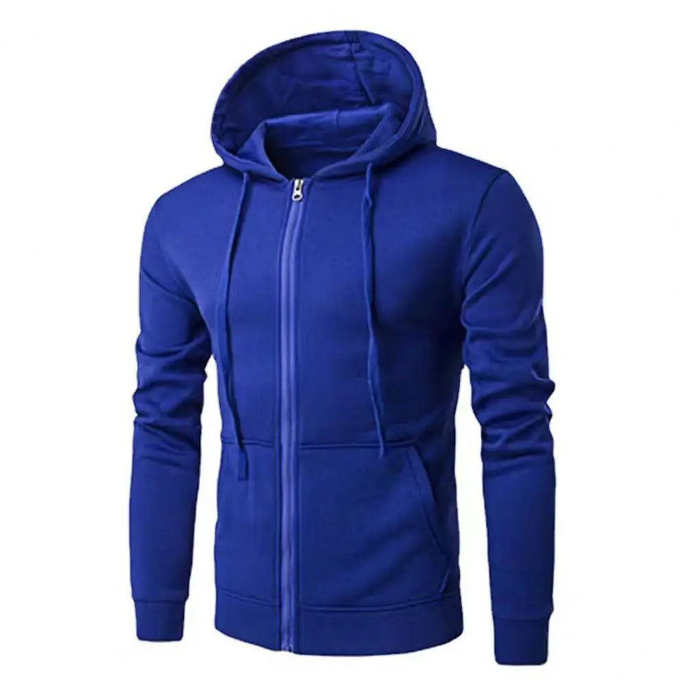 Men Long Sleeve Jacket Hoodie Jacket with Zipper