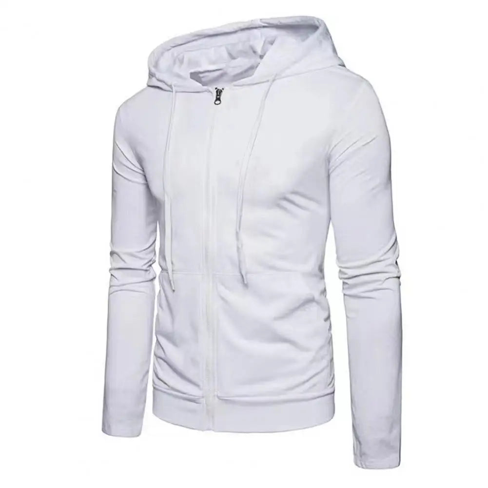 Men Long Sleeve Jacket Hoodie Jacket with Zipper