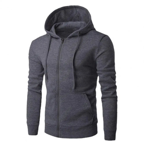 Men Long Sleeve Jacket Hoodie Jacket with Zipper