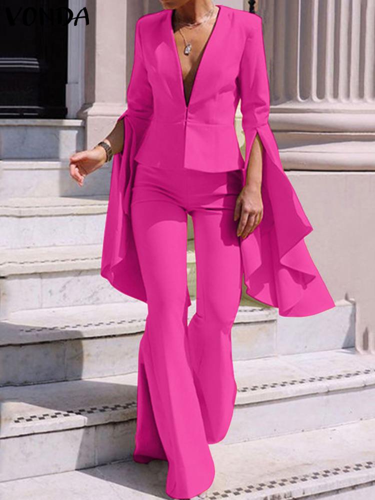Women's Elegant Casual Solid Color Party Pants Suit