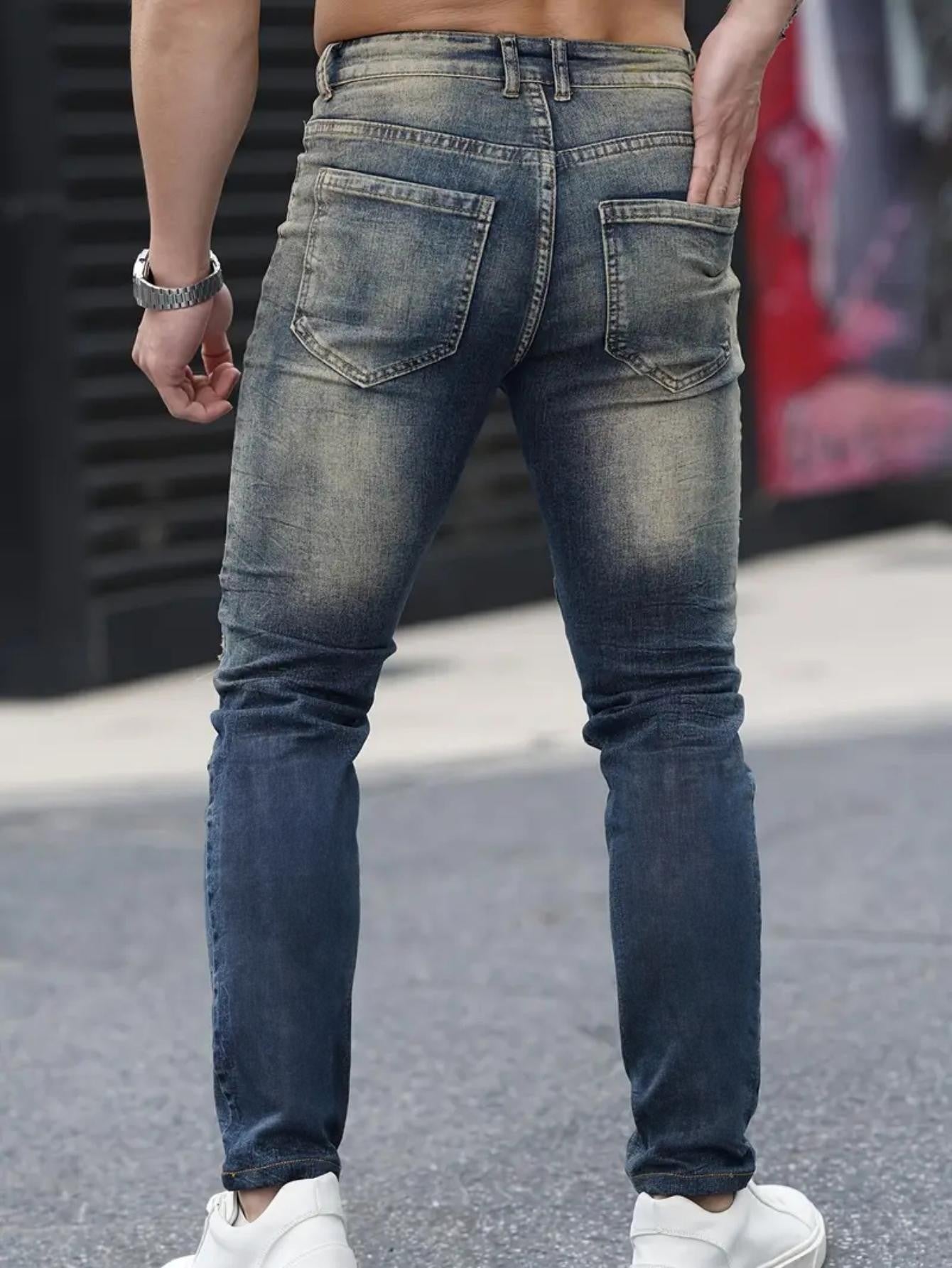 Men's Ripped Cool High Street Denim Pants