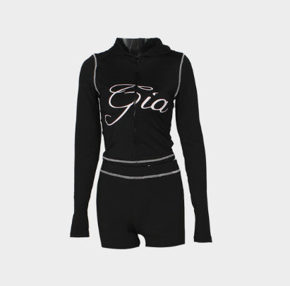 Women's Sexy Open Collar Polyester Long-sleeve Suit