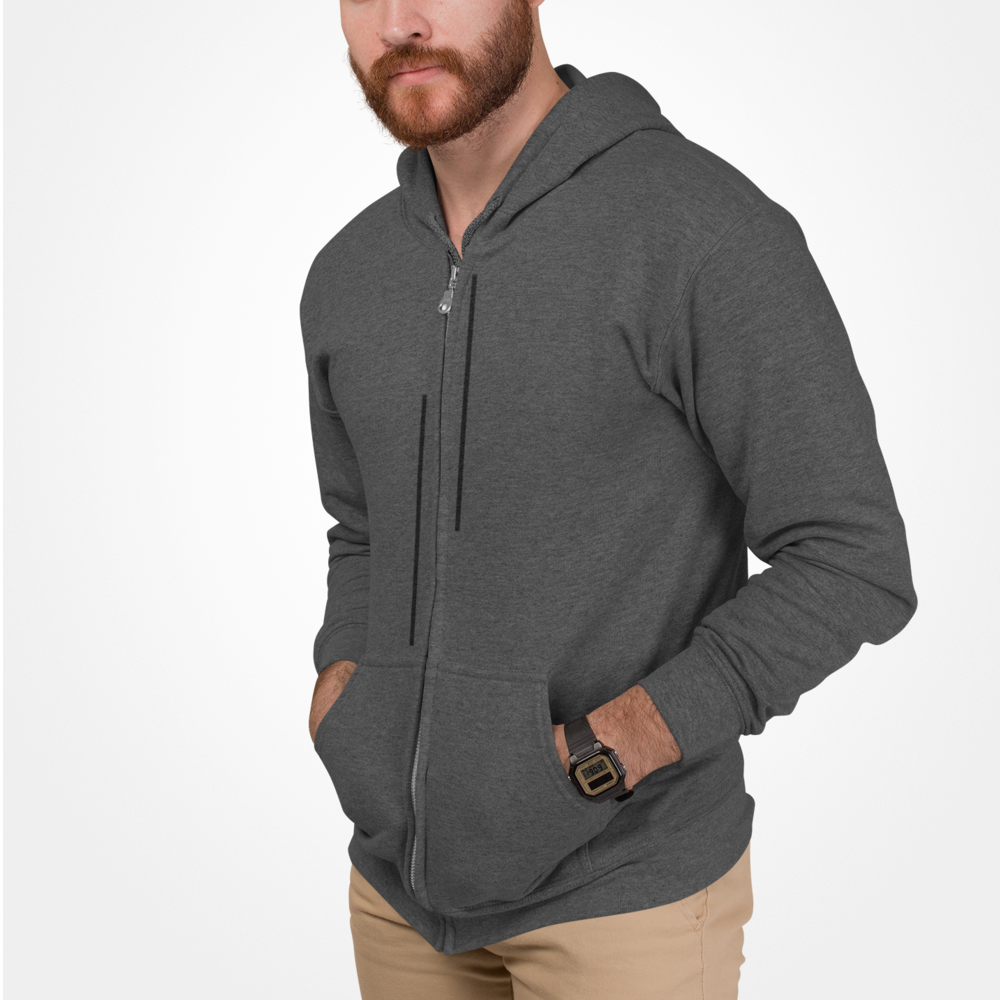 Unmatched Stripes Zip Up Hoodie