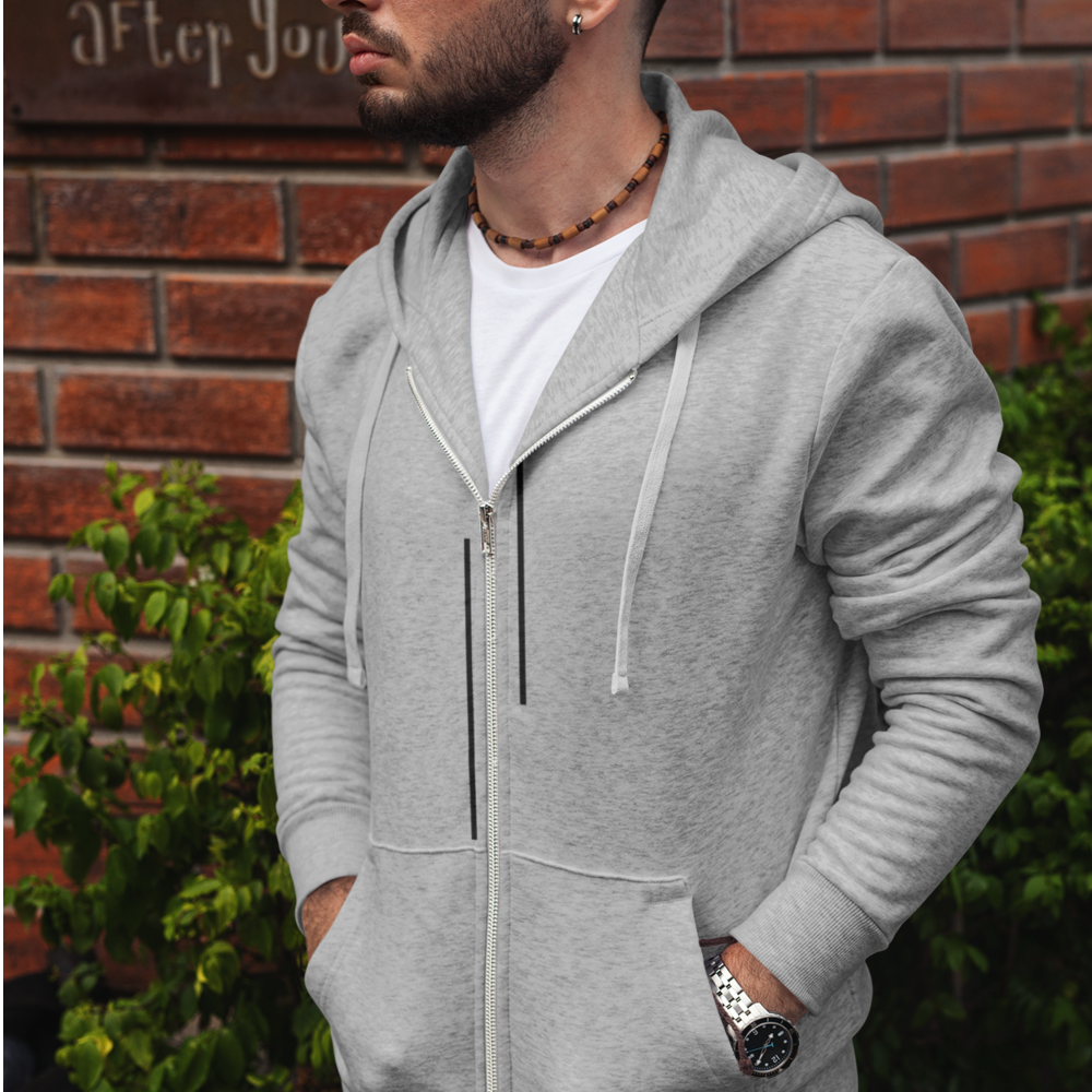 Unmatched Stripes Zip Up Hoodie