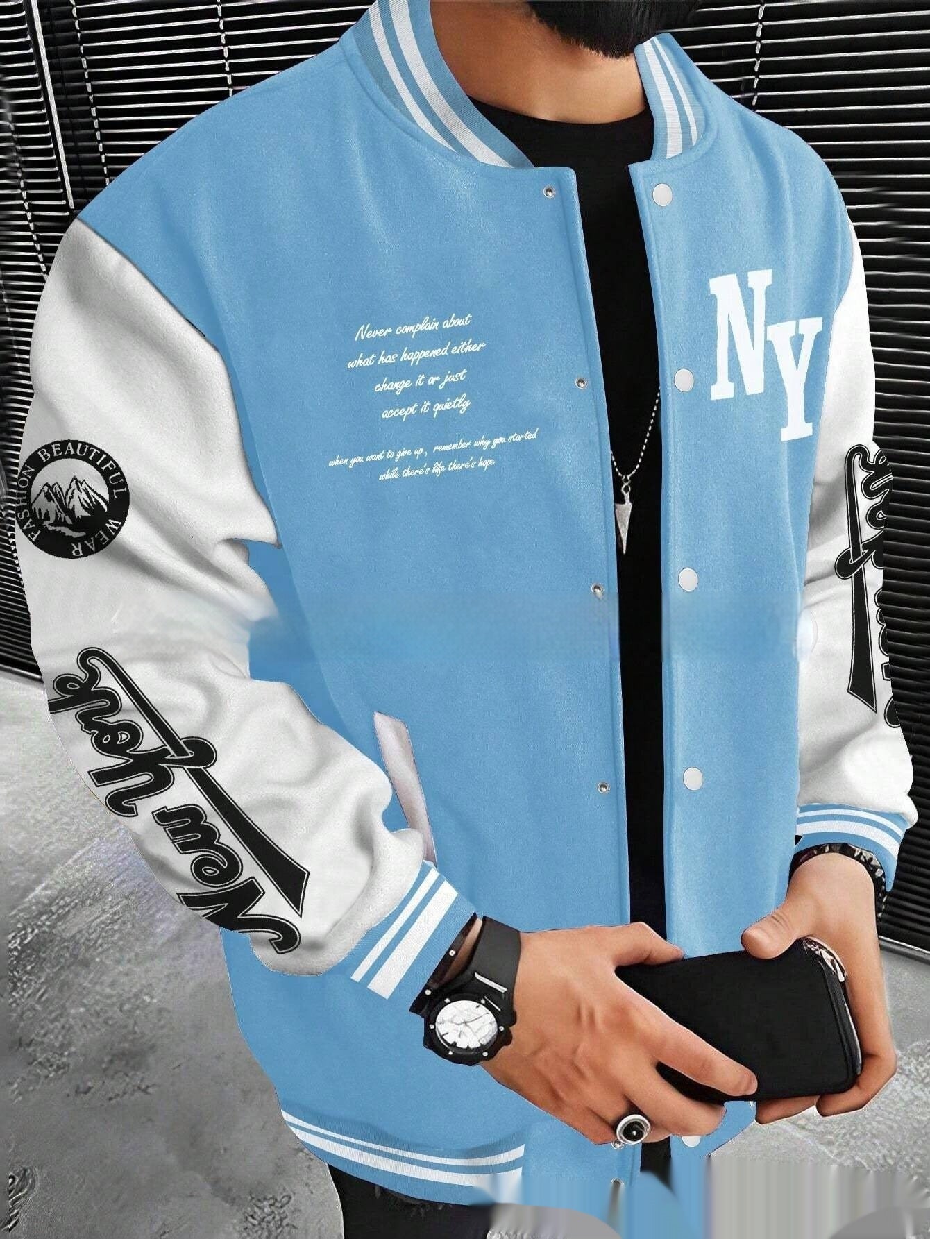 Men's Cardigan Baseball Jacket