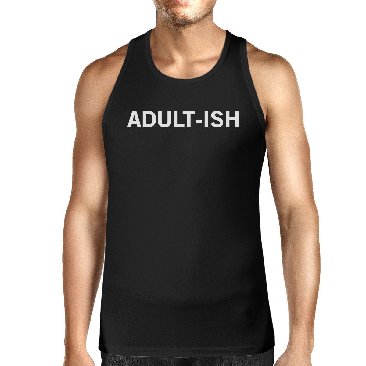 Adult-Ish Men's Sleeveless Black Tank