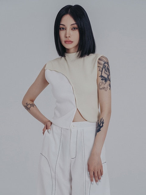 Women's Slopee Irregular Crop Tank