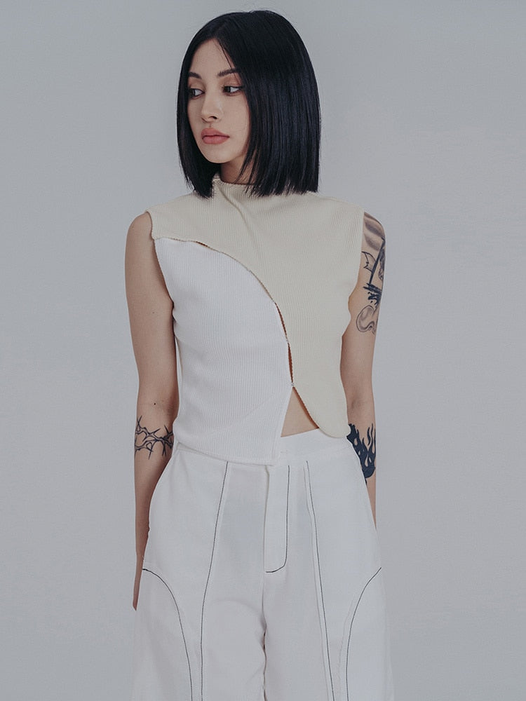 Women's Slopee Irregular Crop Tank