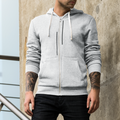 Unmatched Stripes Zip Up Hoodie