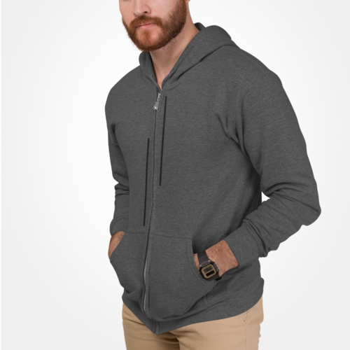 Unmatched Stripes Zip Up Hoodie