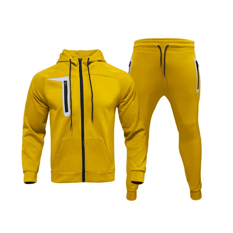 2022 Training Activewear Blank Zip Up Two Piece Sportswear Men Tracksuit and Clothes Sports Men Jogger Track Suits Wear Set