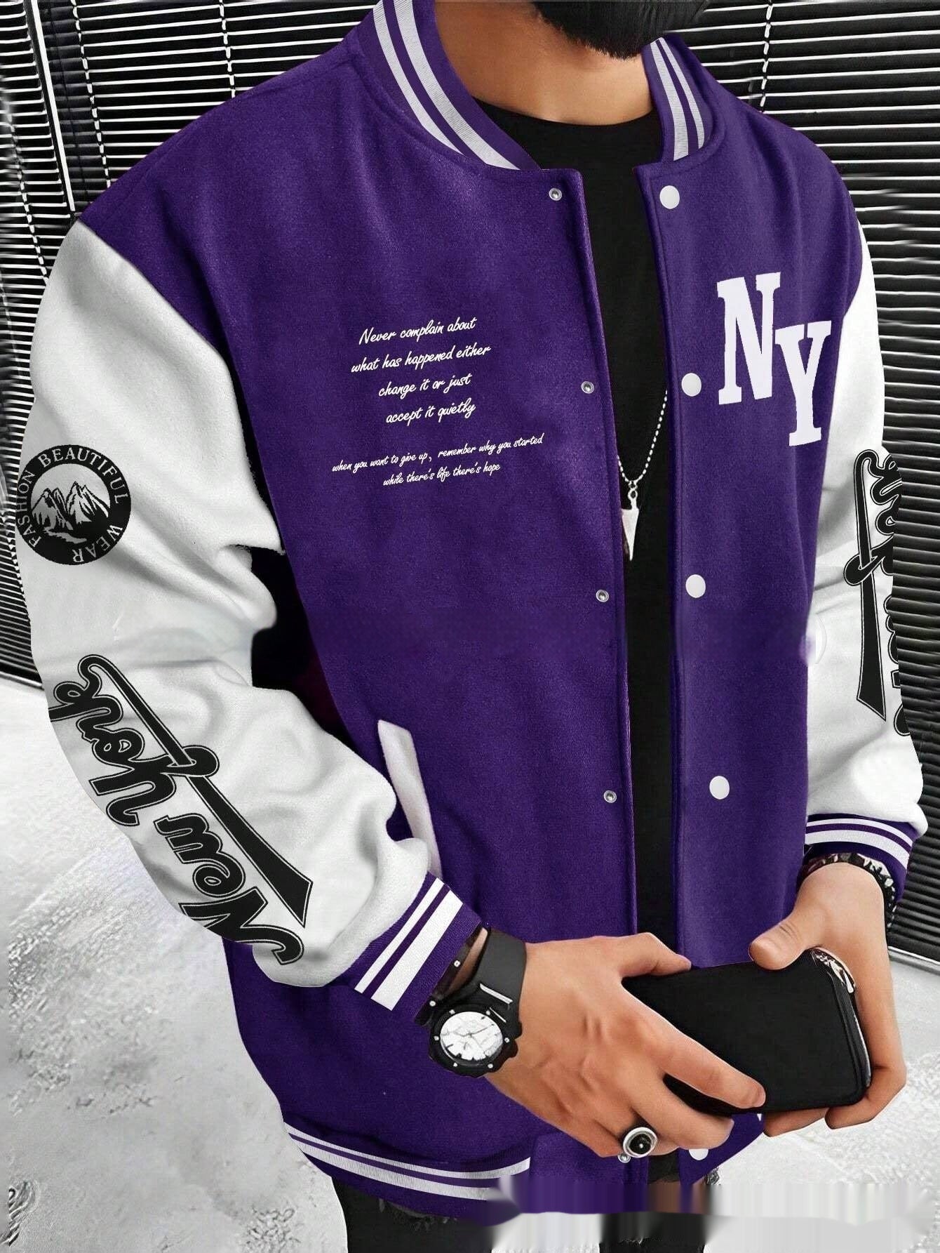 Men's Cardigan Baseball Jacket