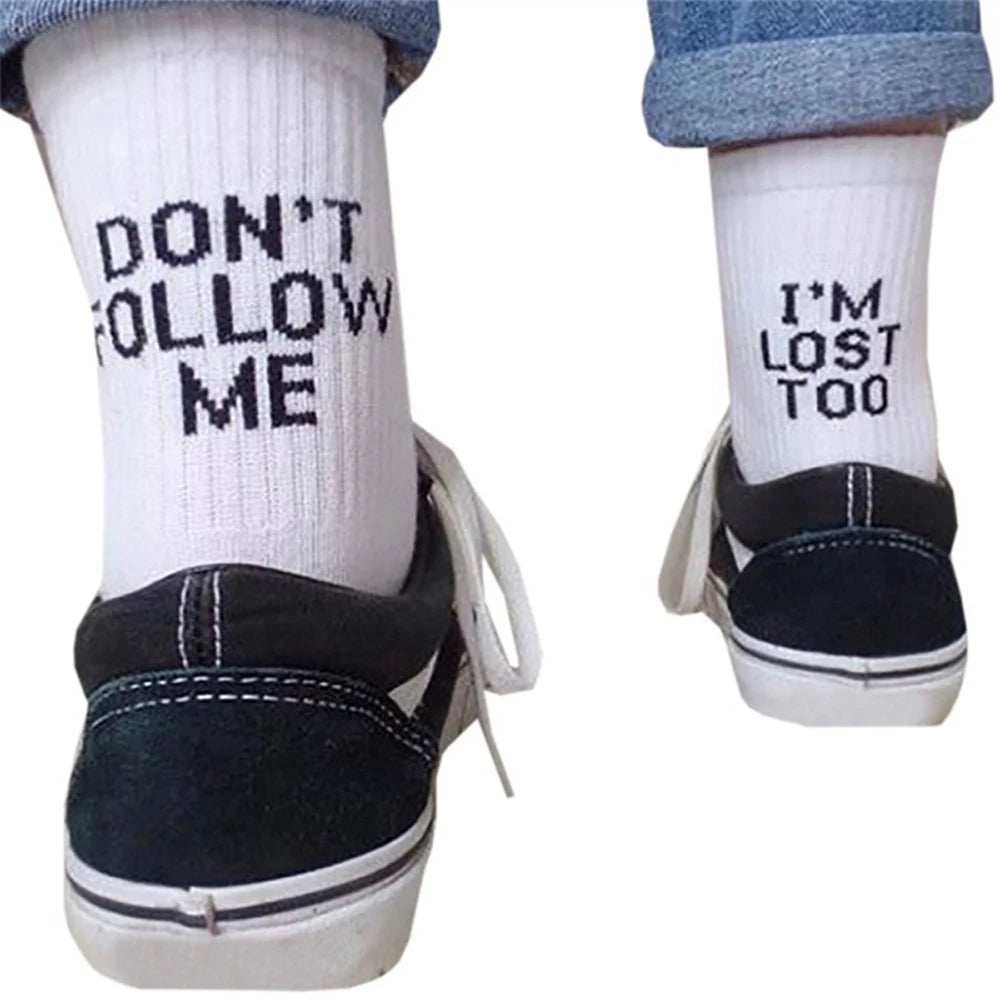 Humor Word Printed Socks