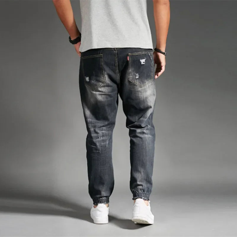 Ripped Jeans for Men Blue Black Denim Mens