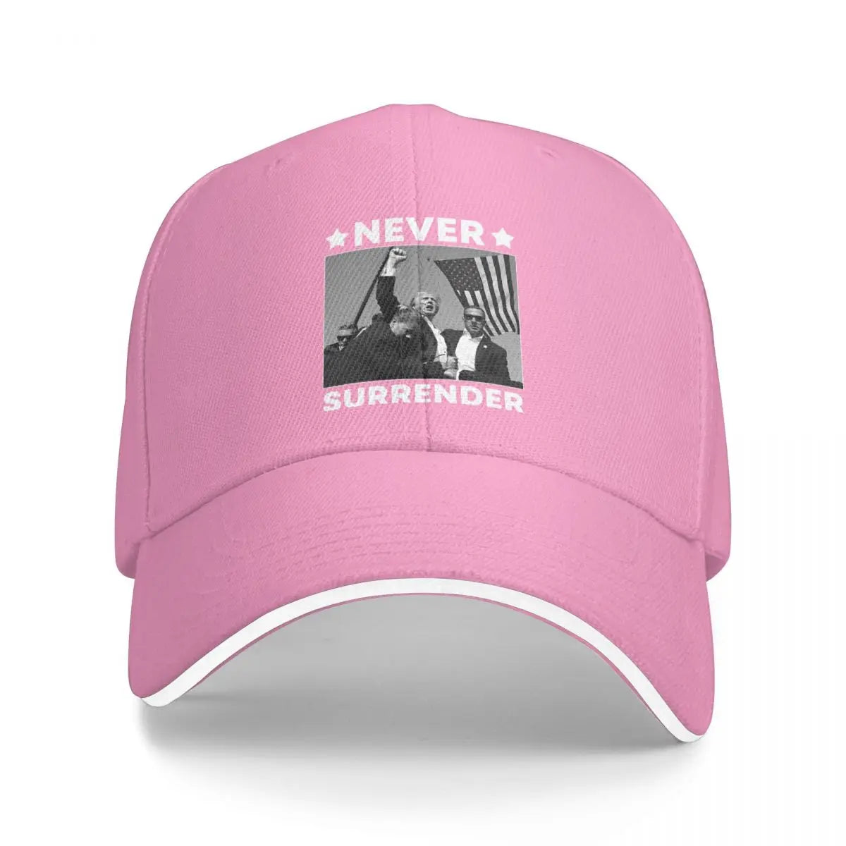 Trump Assassination Attempt Never Surrender Trucker Hat Retro Trump Shot Snapback Cap Men Women Casquette Suit for All Season