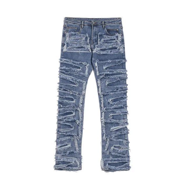 Retro Hole Ripped Distressed Jeans for Men