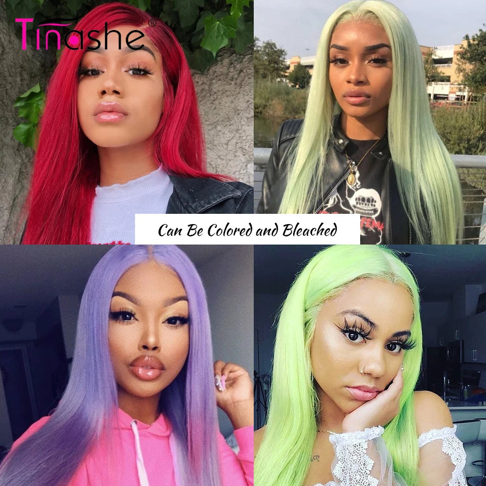 Tinashe Blonde Lace Front Wig Human Hair Remy Blonde Wig Straight Human Hair Wigs HD Transparent Lace Wigs 613 Lace Frontal Wig