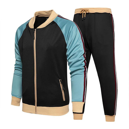 Spring Autumn Leisure Sports Men Big Size Sweatsuits Men's Sportswear Over Size Jogger Suits Cotton Men Sweat Suit Set