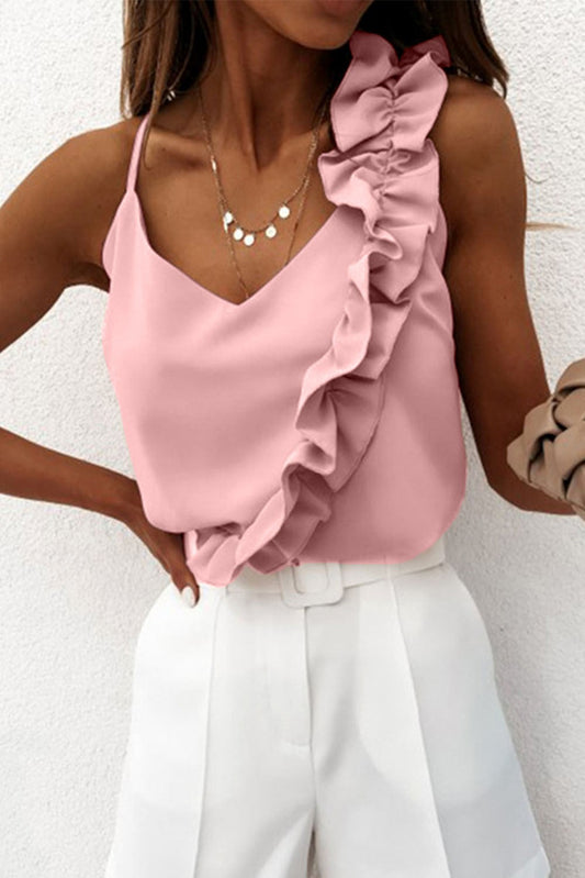 Ruffle top, light pink