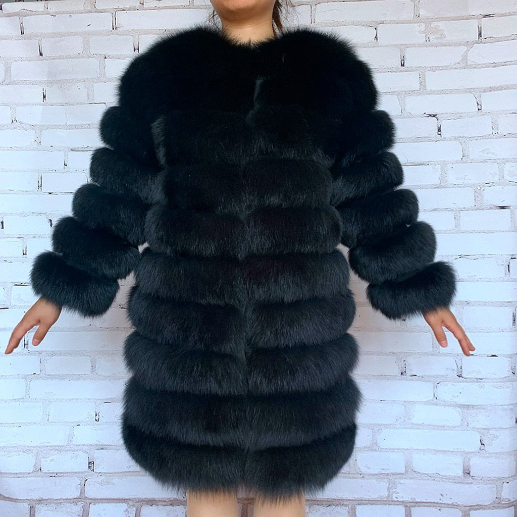 Real Fox Fur  Women's  Coat