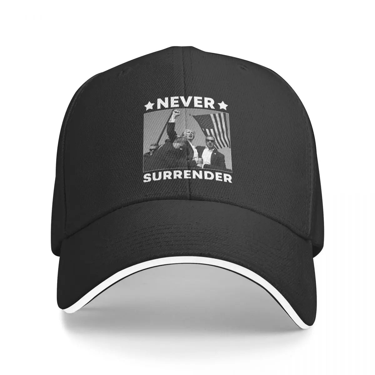 Trump Assassination Attempt Never Surrender Trucker Hat Retro Trump Shot Snapback Cap Men Women Casquette Suit for All Season