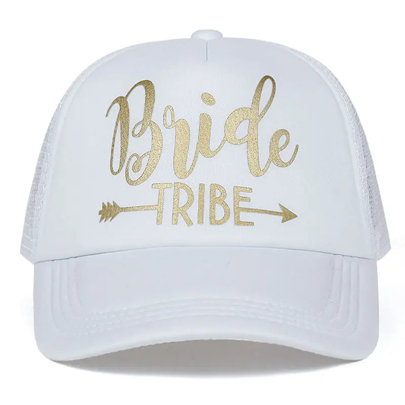 Bride Tribe Bachelorette Snapback Trucker Hat Cap Team Bride Gold Letters Arrow Bride to Be Bride Tribe Baseball Hats