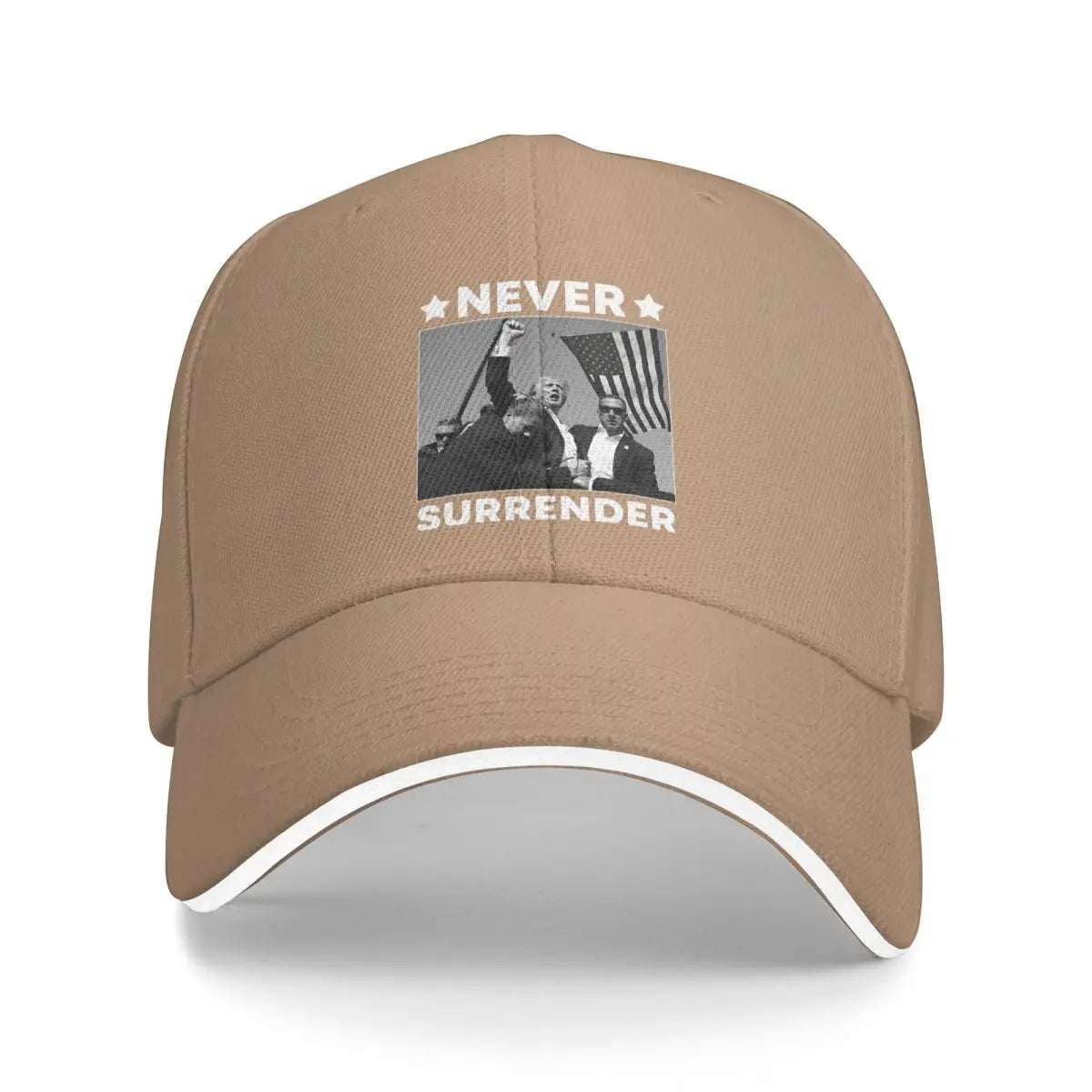 Trump Assassination Attempt Never Surrender Trucker Hat Retro Trump Shot Snapback Cap Men Women Casquette Suit for All Season