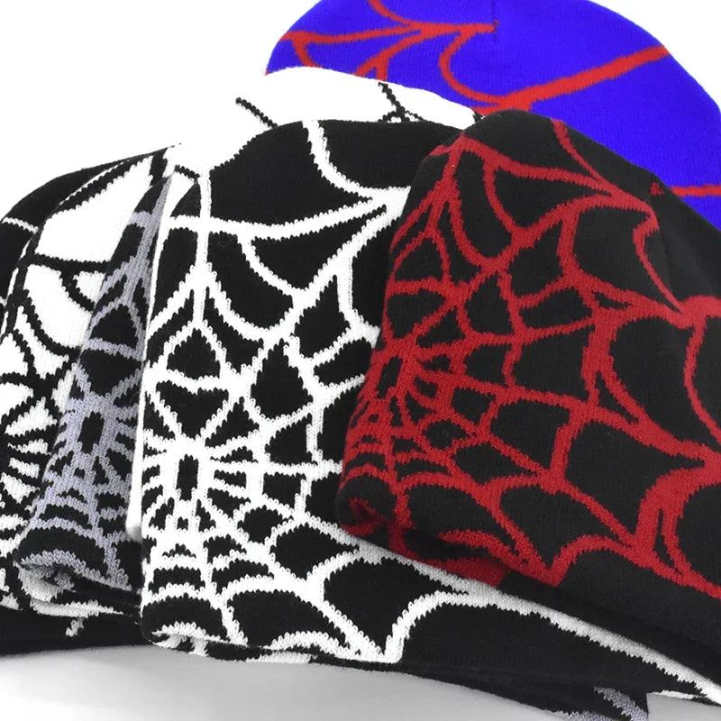 Gothic Spider Pattern Wool Knitted Hat