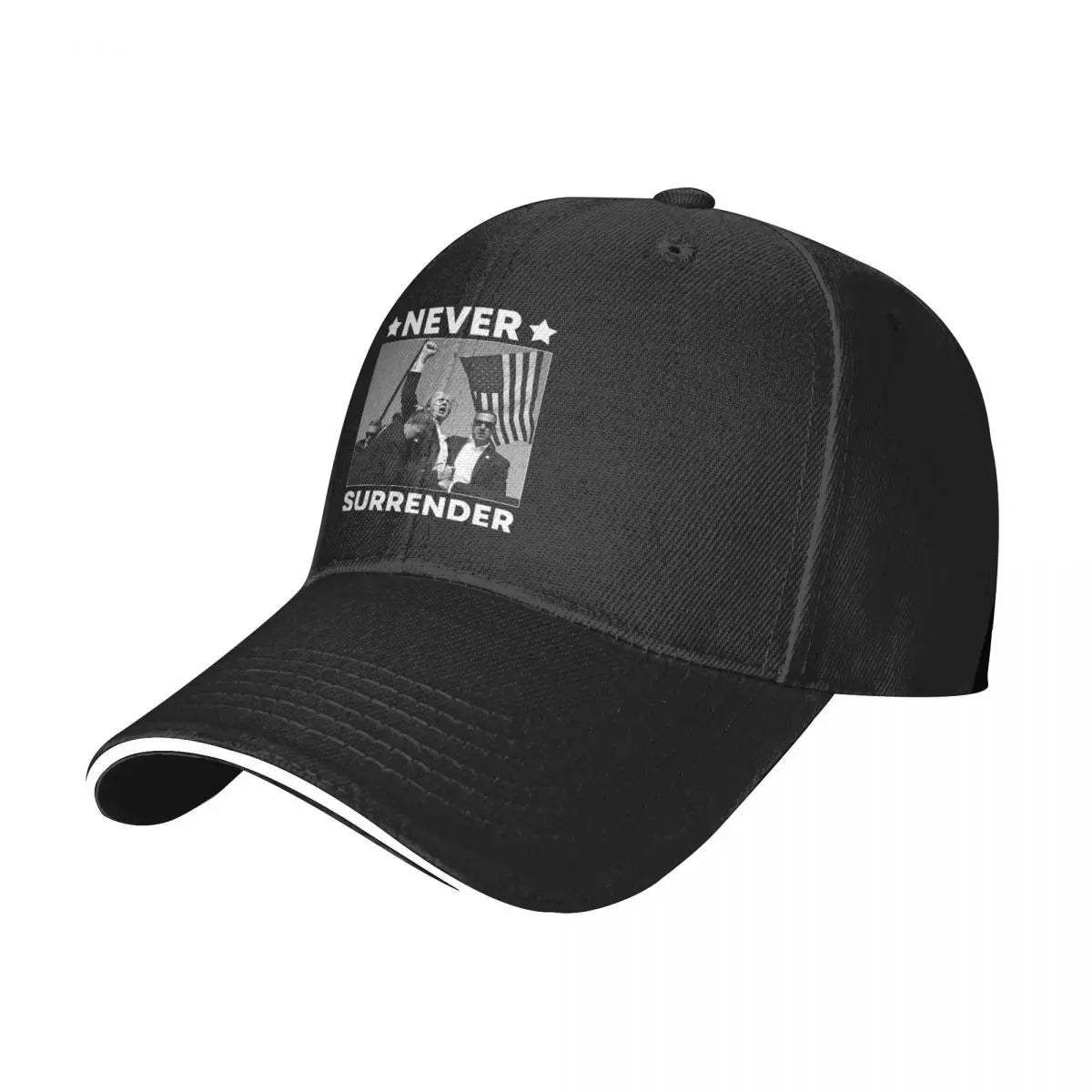 Trump Assassination Attempt Never Surrender Trucker Hat Retro Trump Shot Snapback Cap Men Women Casquette Suit for All Season